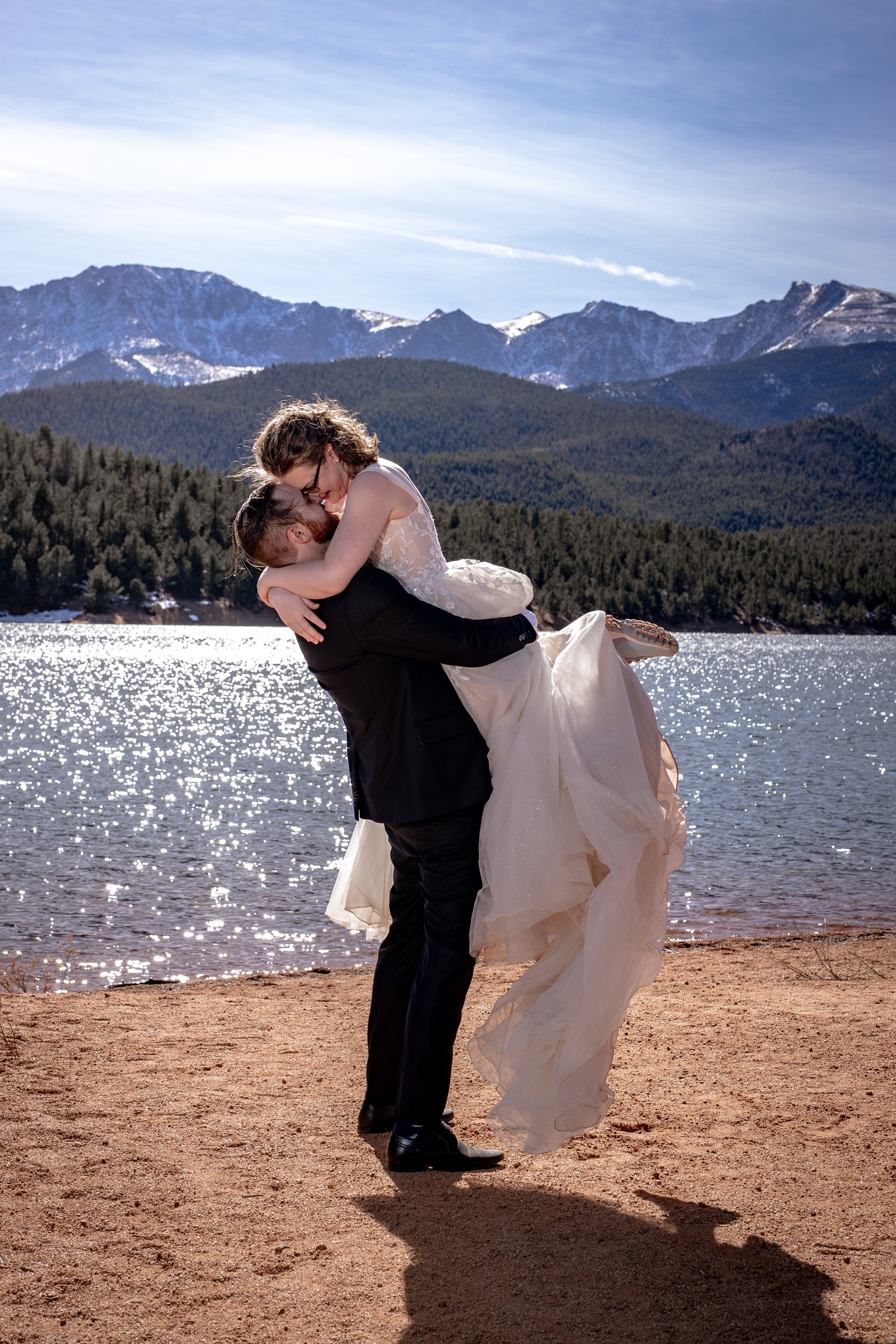 Andrew and Emily on their wedding day